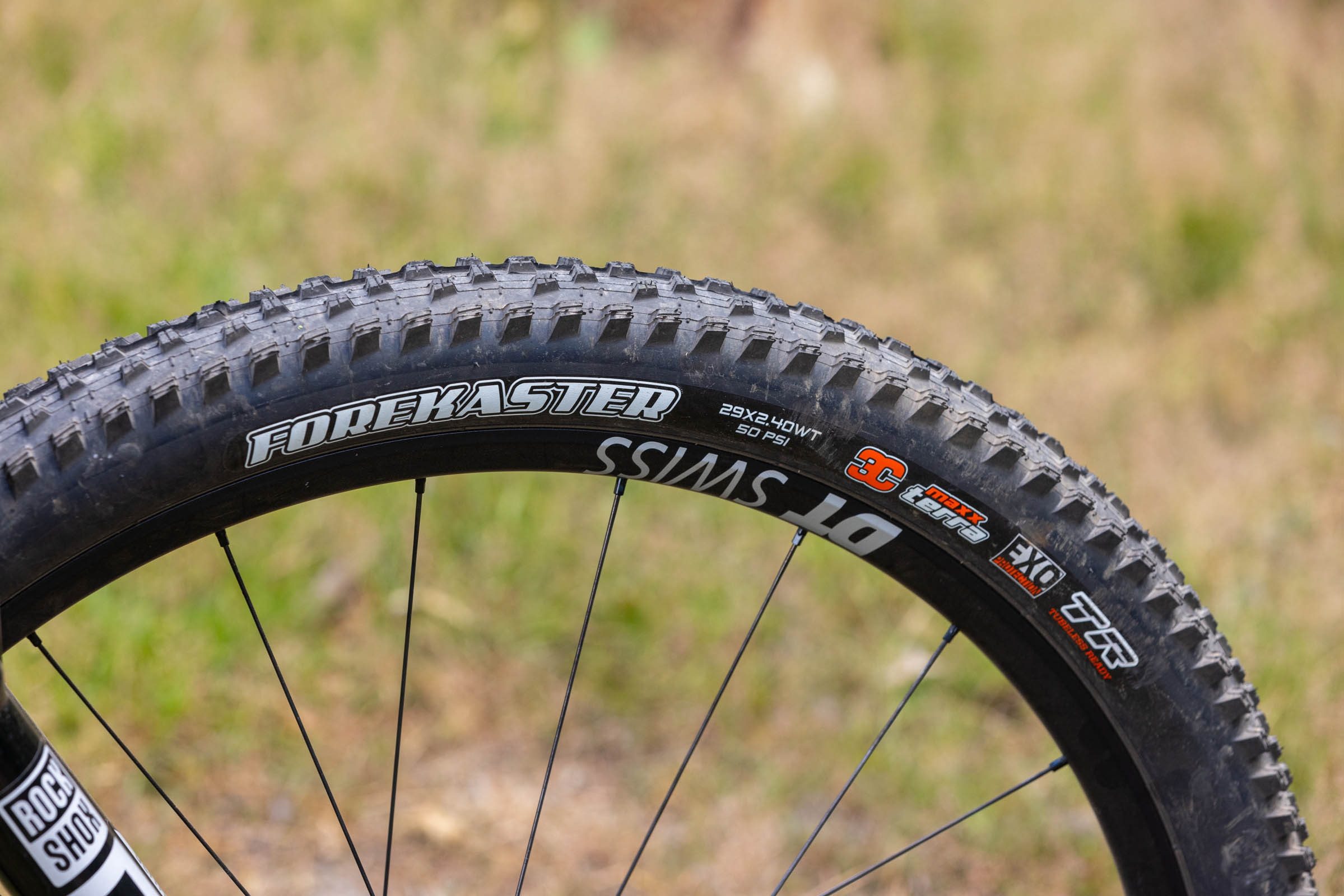 Maxxis Forekaster tyre.