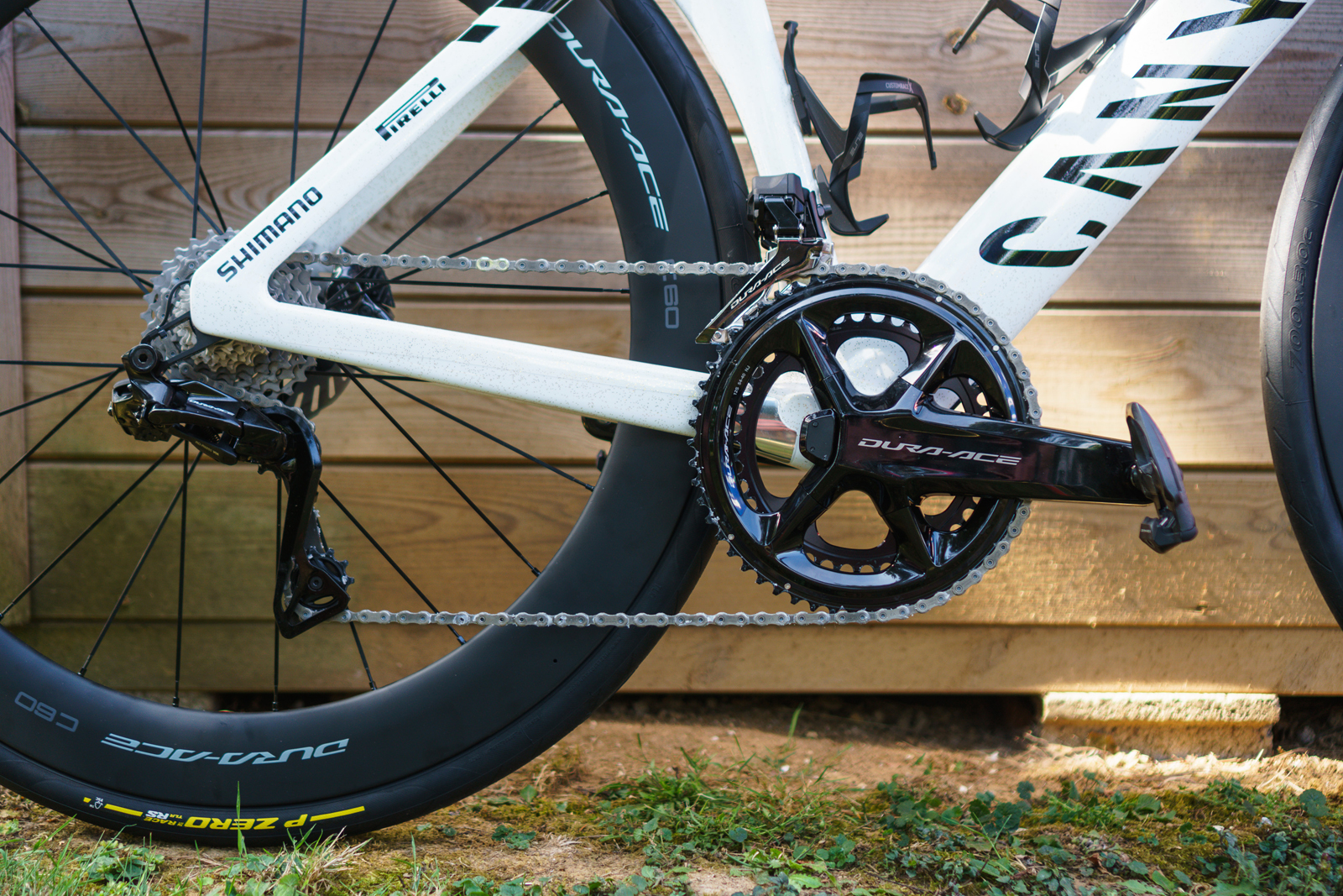 Shimano Dura-Ace groupset on Mathieu van der Poel's Canyon Aeroad CFR at the 2025 Tour de France