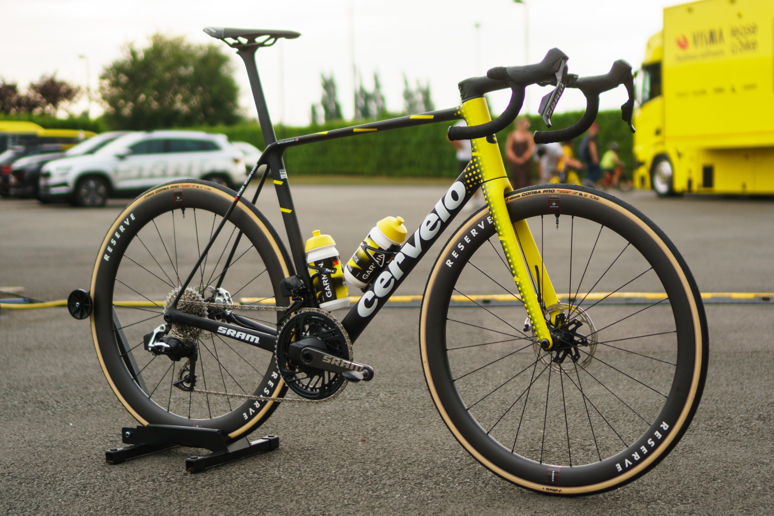 Matteo Jorgenson's new Cervélo R5 at the 2025 Tour de France
