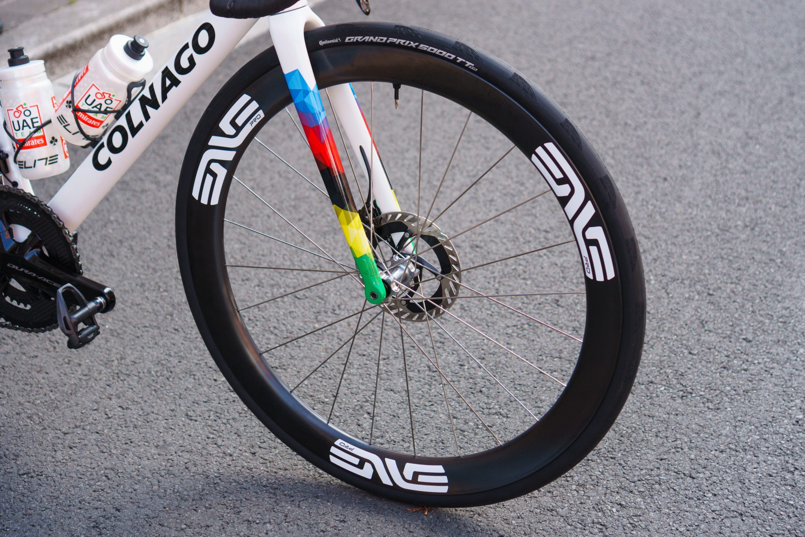 Tadej Pogačar's Colnago V5Rs at the 2025 Tour de France