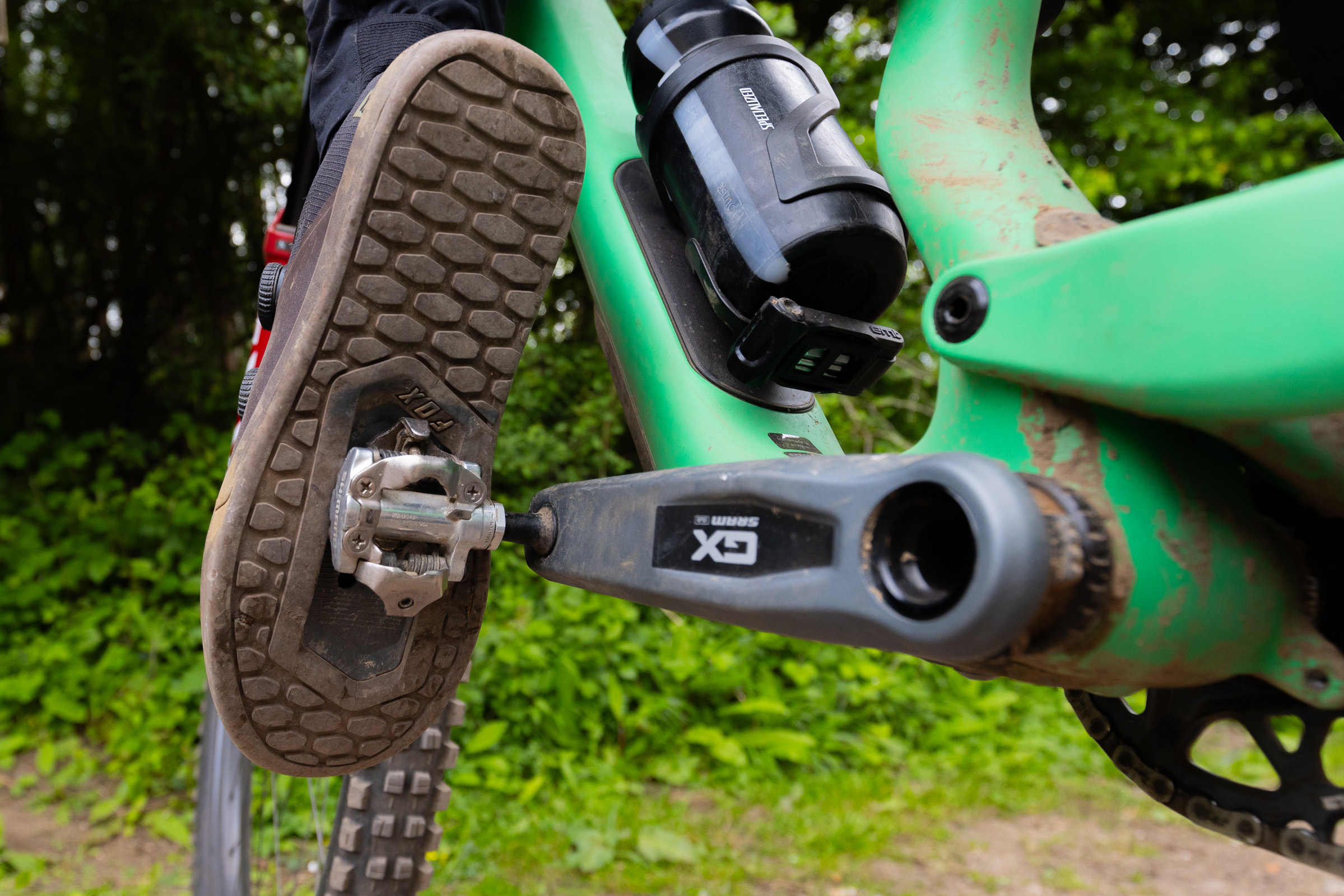 Shimano PD-M540 pedals – clipped in detail
