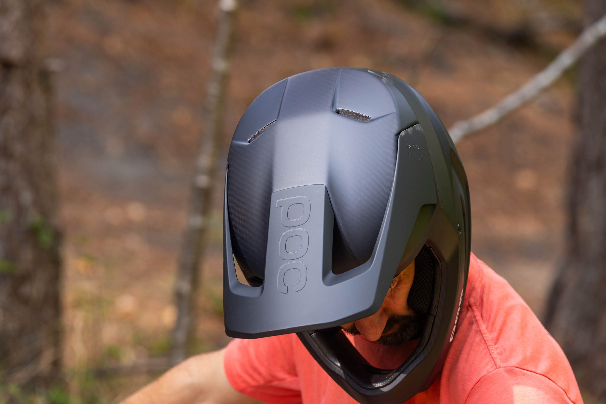 POC Barocon Carbon full-face helmet view from the top.