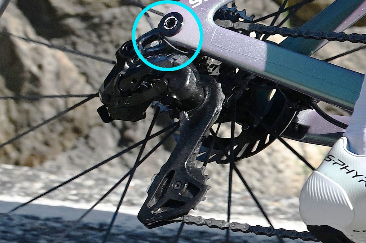 Shimano Dura-Ace Di2 R9300 rear derailleur at the 2026 Vuelta
