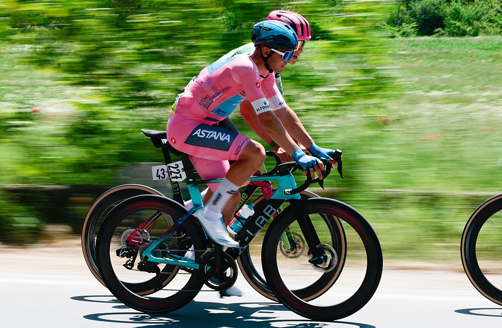 XDS Astana Team rider on X-Lab road bike.