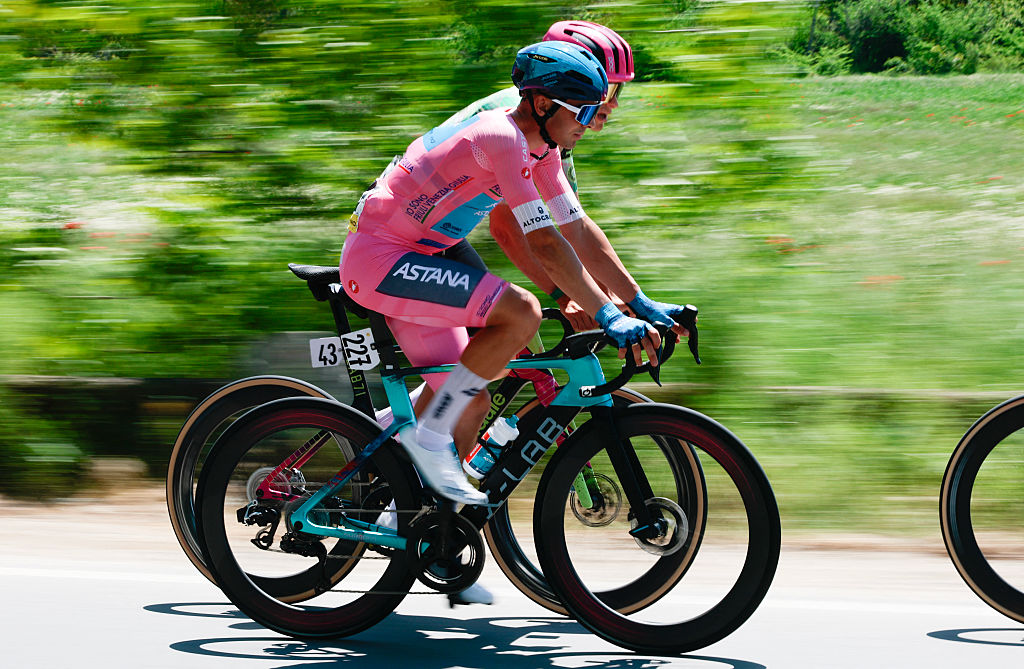 XDS Astana Team rider on X-Lab road bike.