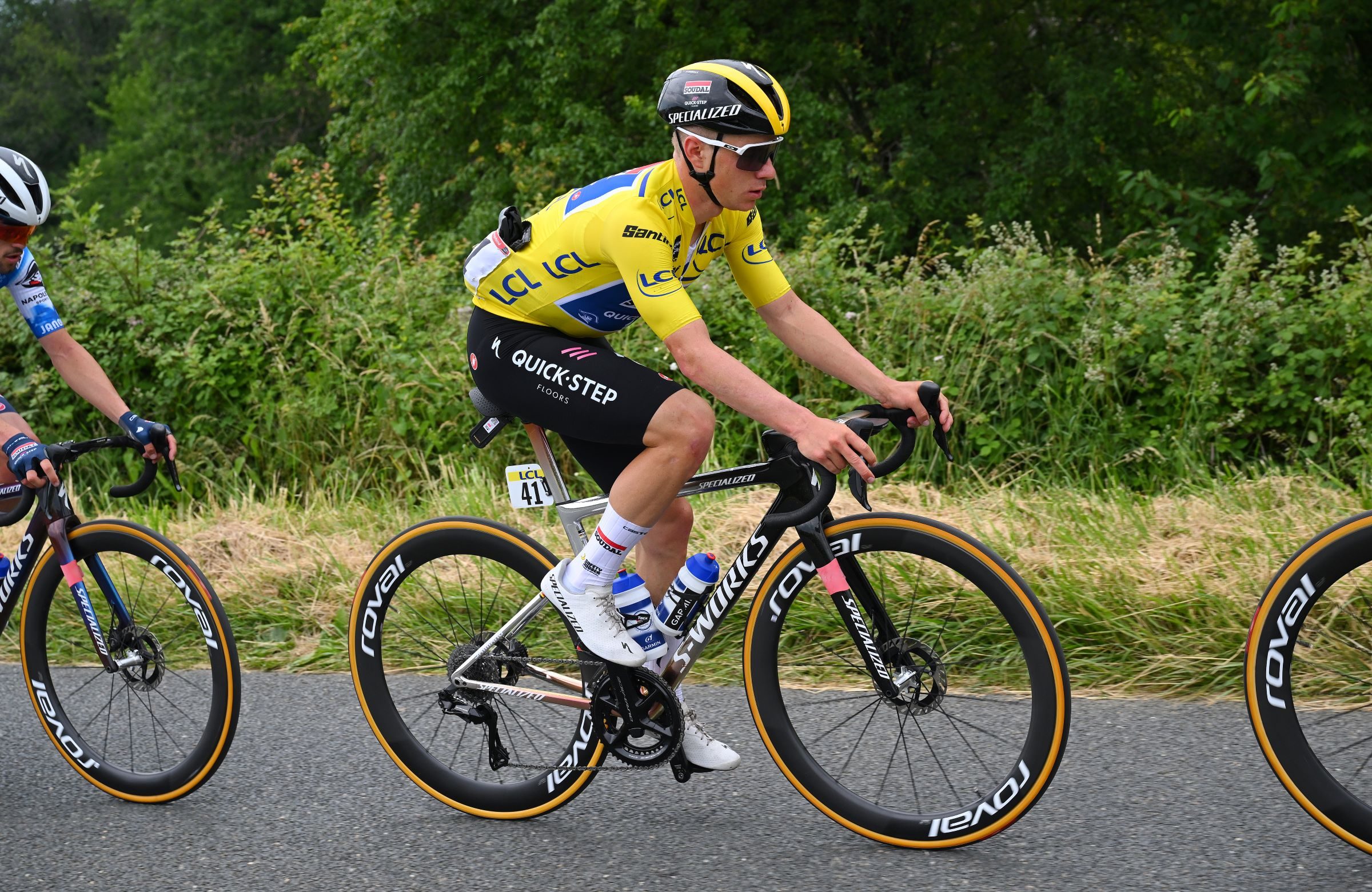 Olympic road race champion Remco Evenepoel and his Soudal Quick-Step team are also on Specialized bikes.