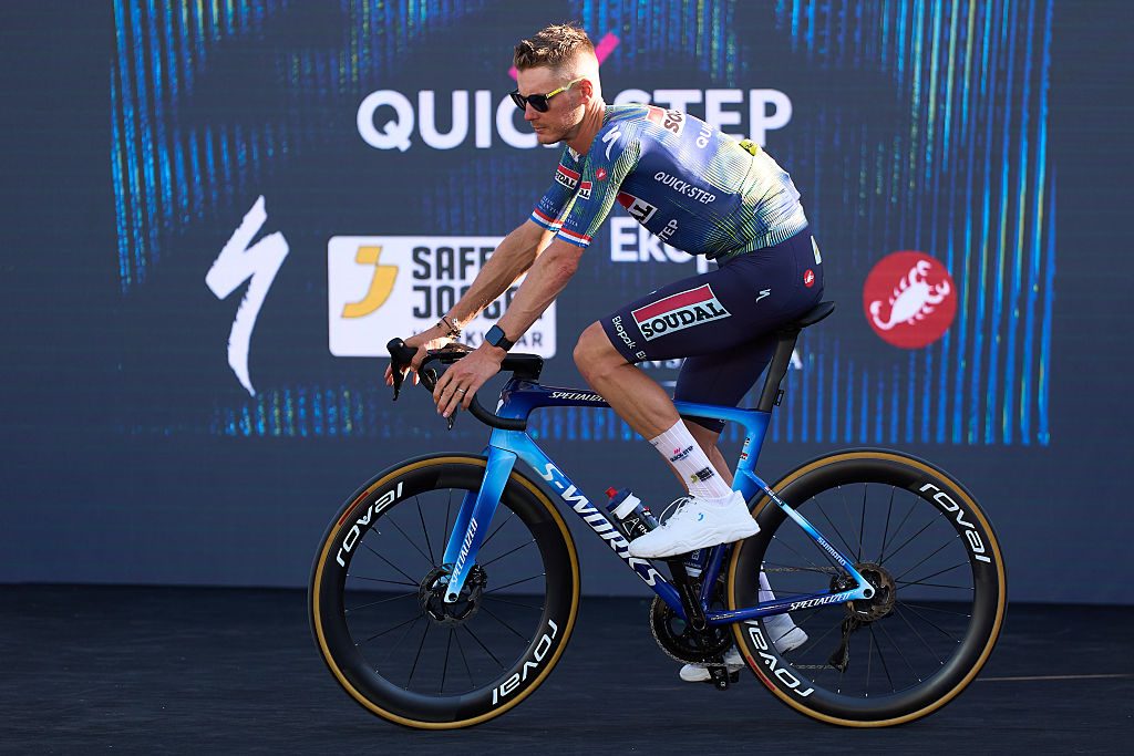 Dylan van Baarle of Netherlands and Team Soudal Quick-Step during the team presentation prior to the 113th Tour de France 2026 / #UCIWT / on July 02, 2026 in Barcelona, Spain.