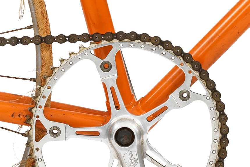 Colnago chain and chainring on the Mexico 1972 bike