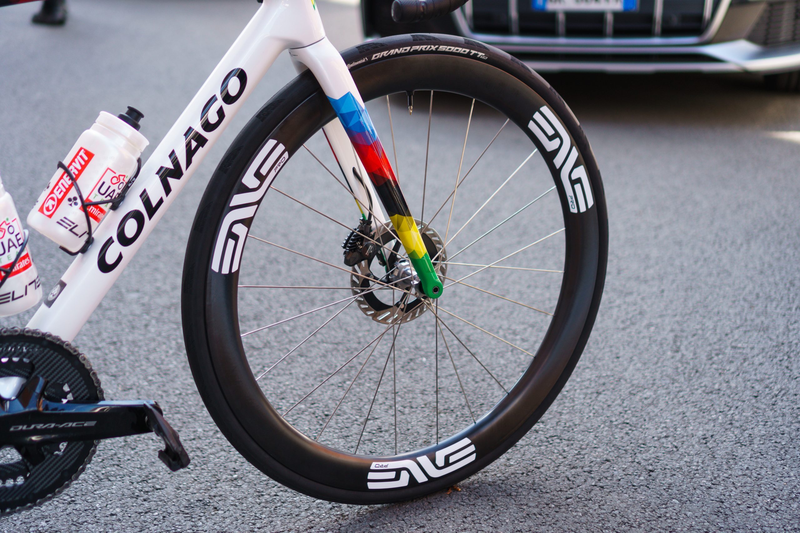 Tadej Pogačar's Colnago V5Rs at the 2025 Tour de France