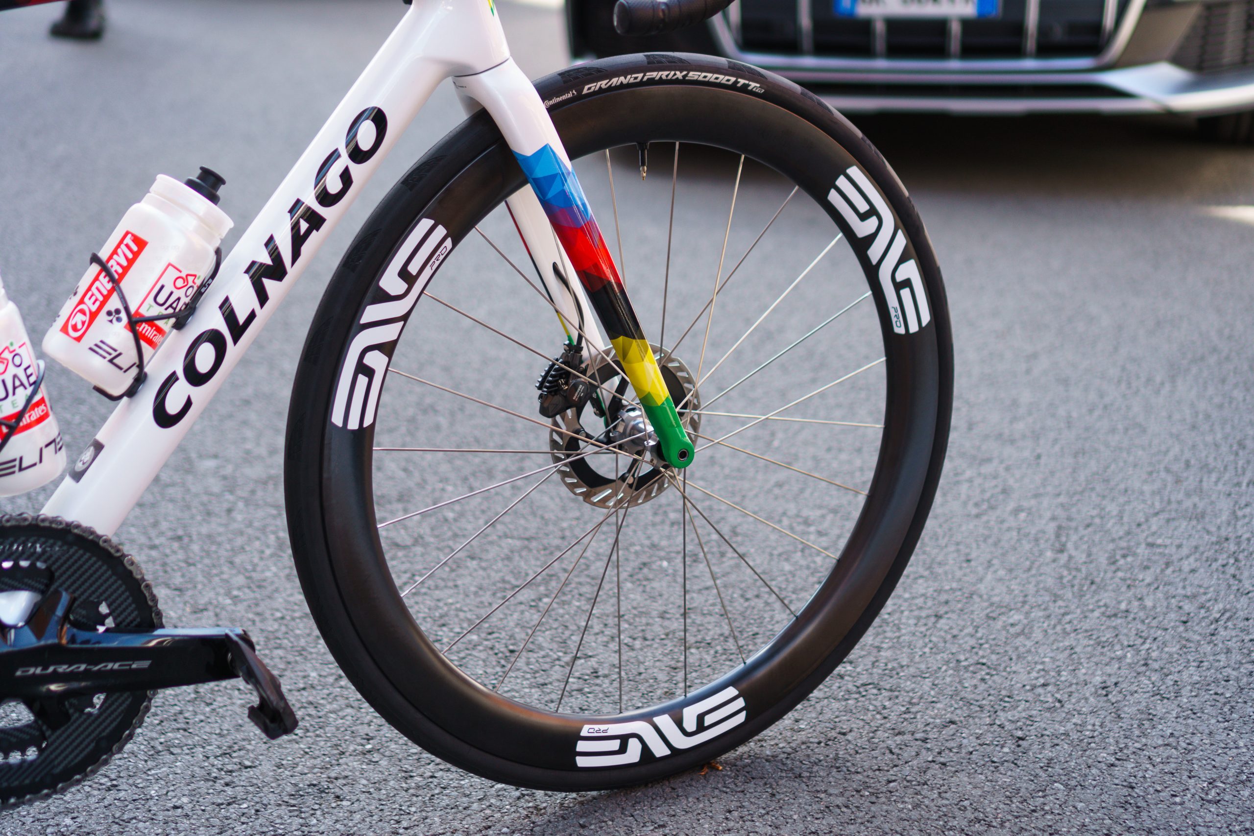 Tadej Pogačar's Colnago V5Rs at the 2025 Tour de France