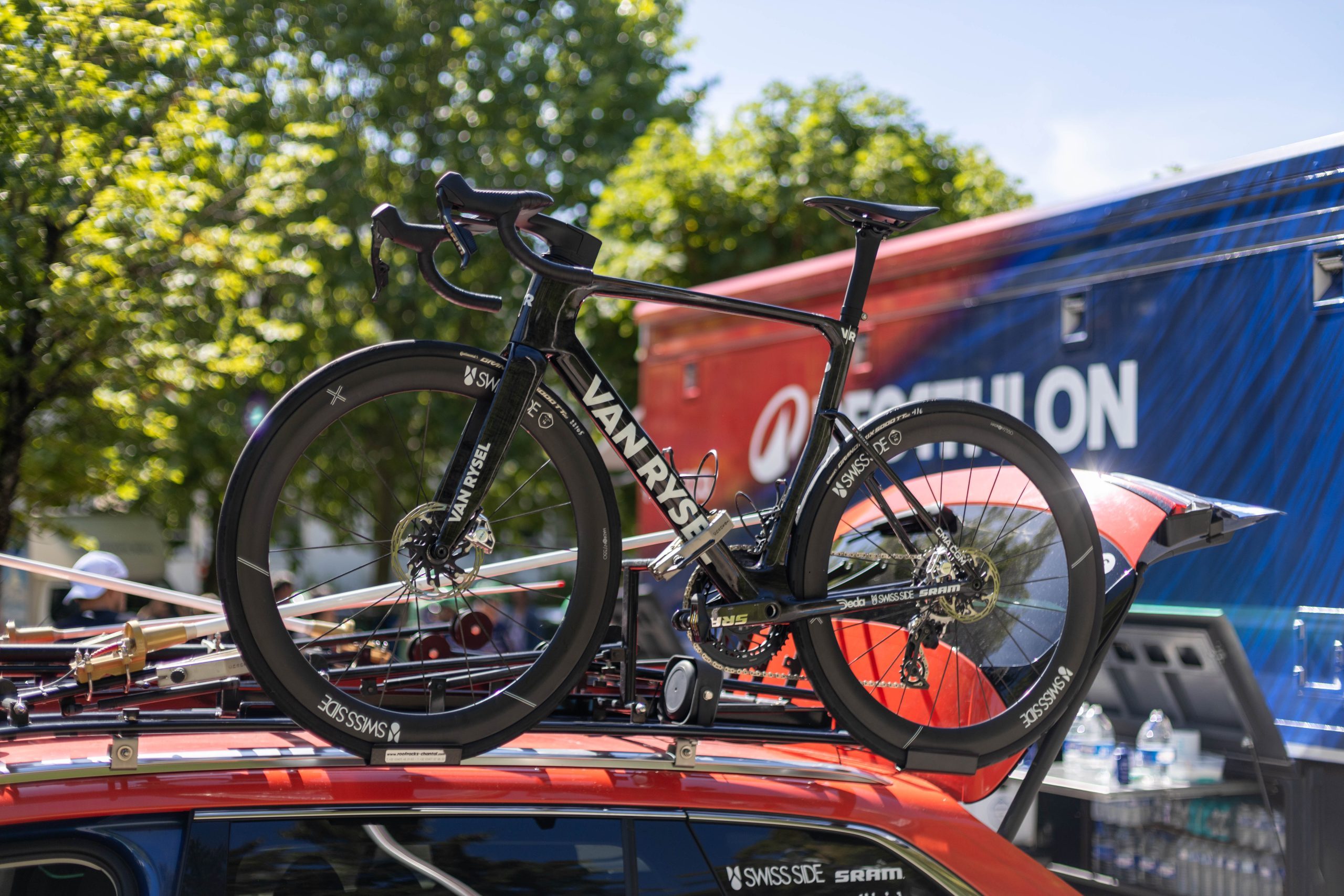 Paul Seixas' Van Rysel prototype bike at the Tour Auvergne-Rhône-Alpes