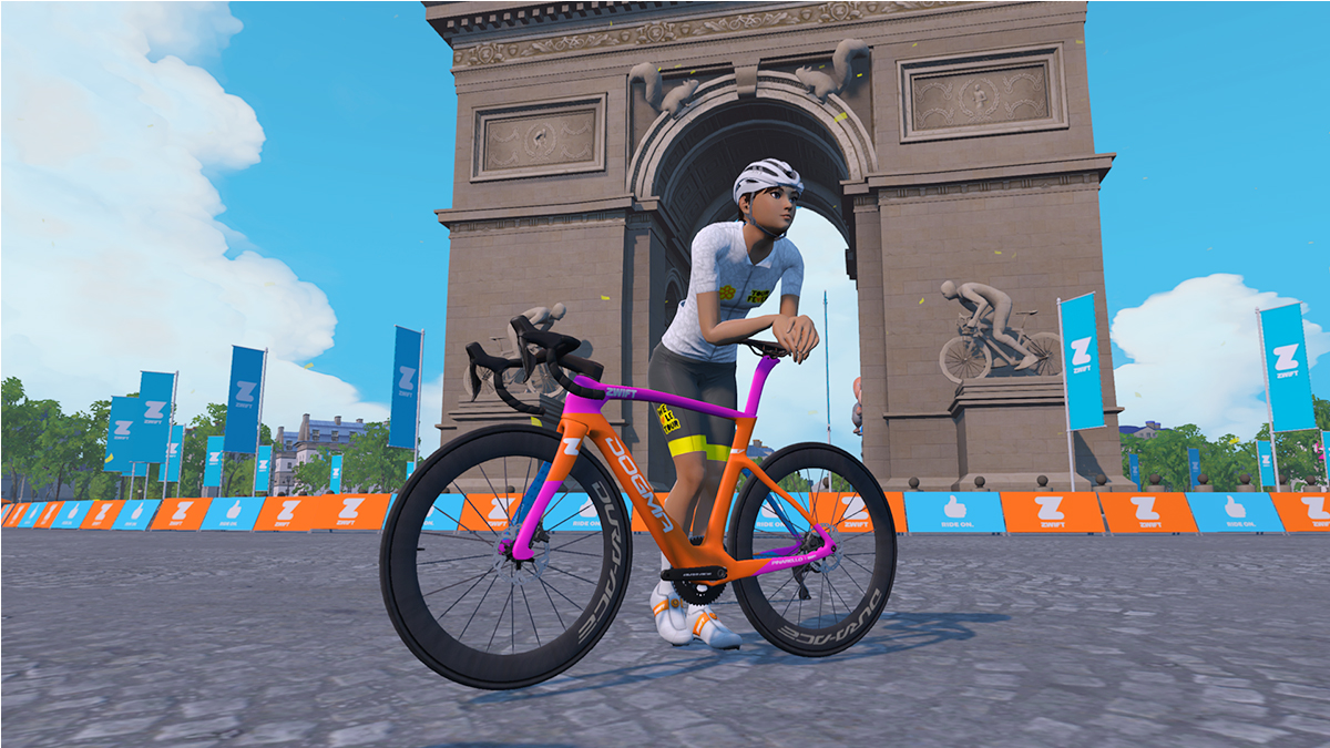 Zwift x Pinarello bike in Zwift