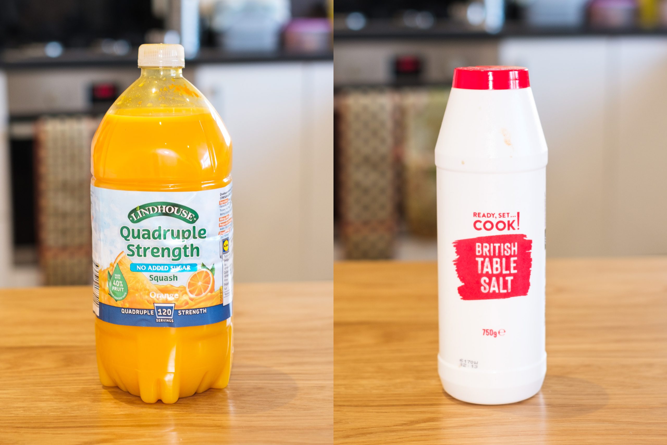 Orange squash and salt