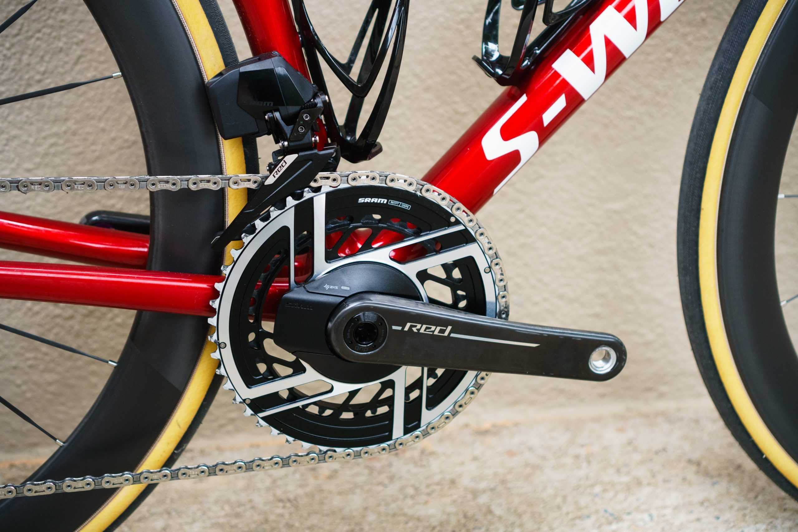 SRAM Red AXS power meter on Specialized S-Works Tarmac SL9