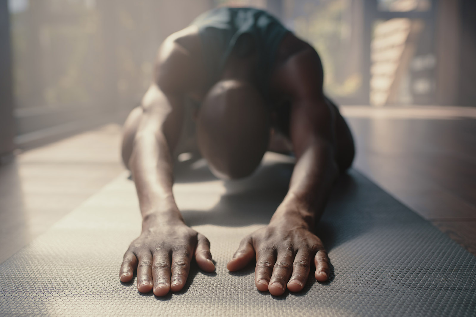 Man in yoga pose