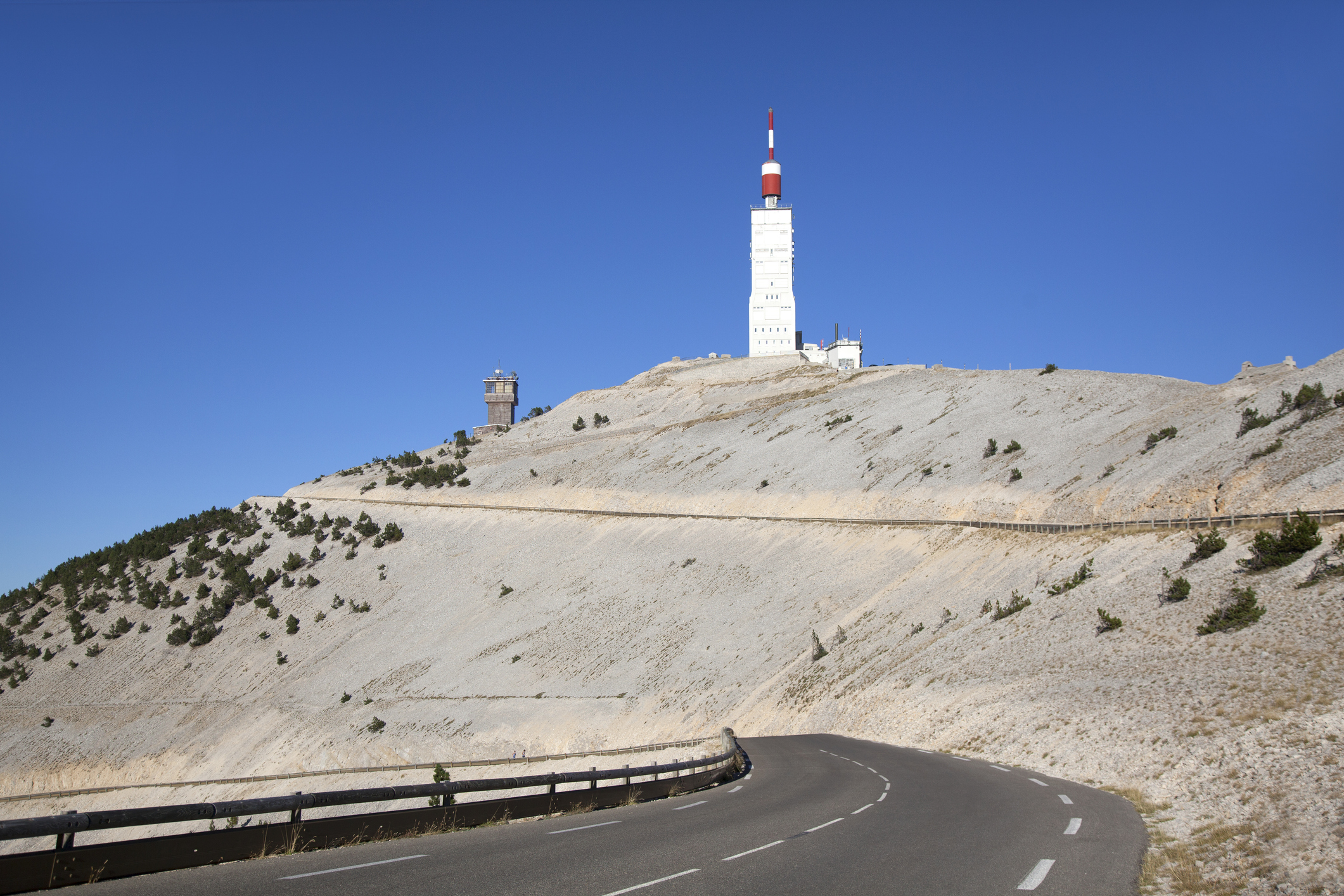 Mountain road, north summit of Mount Ventoux