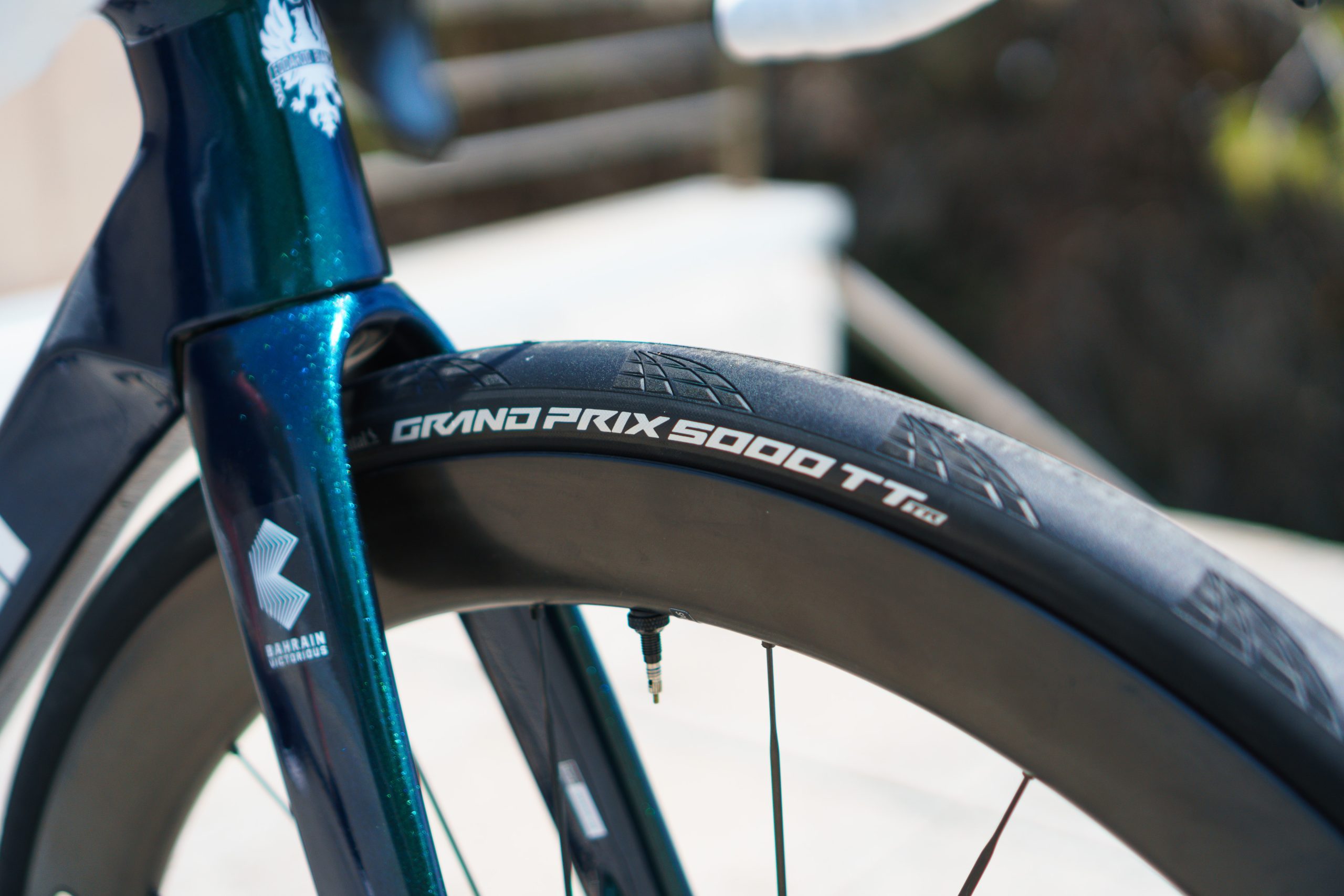 Matej Mohorič Bianchi Specialissima RC at the 2026 Tour de France Continental tyre.