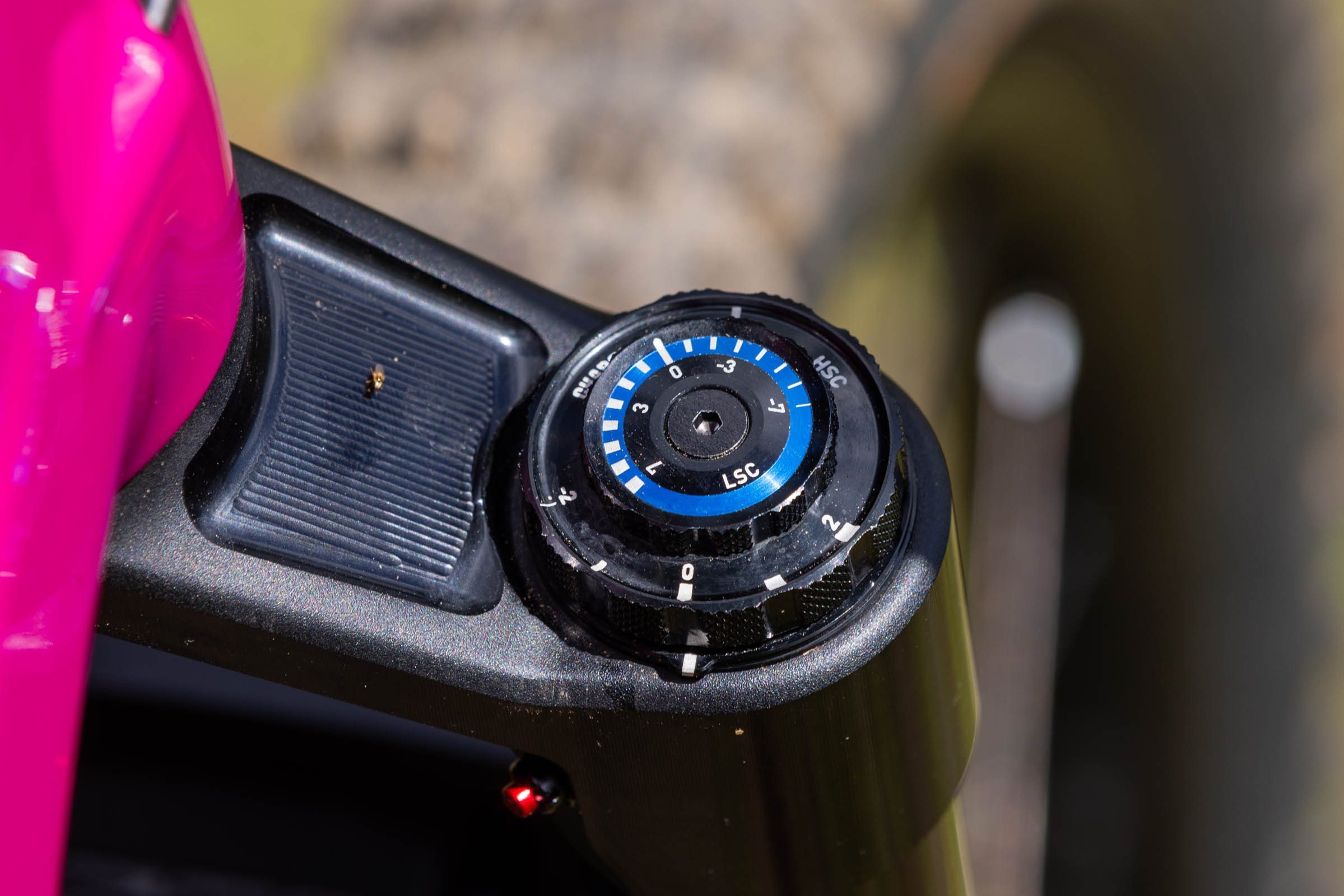 RockShox ZEB compression adjusters.