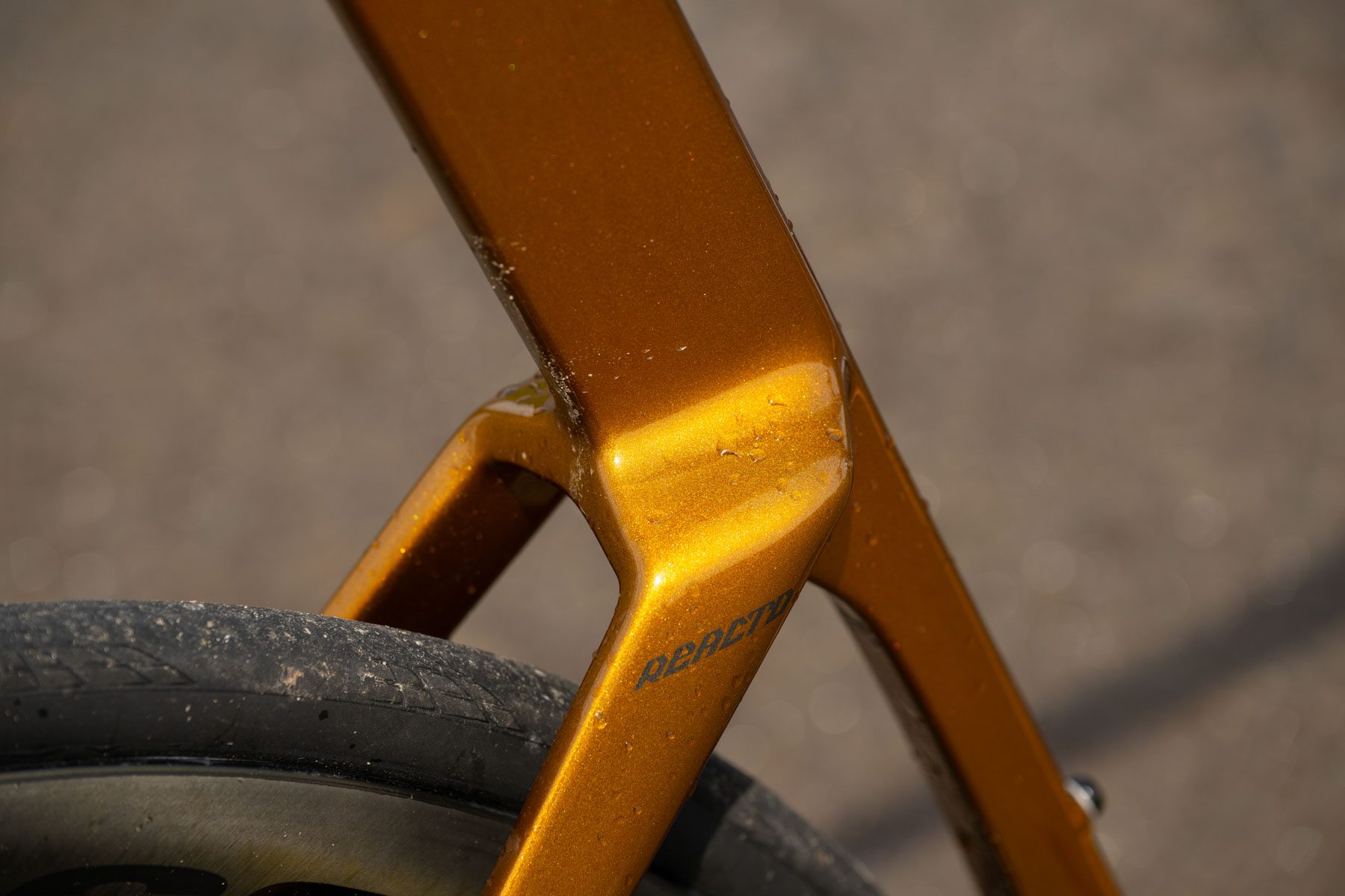 The Reacto has generous tyre clearances.