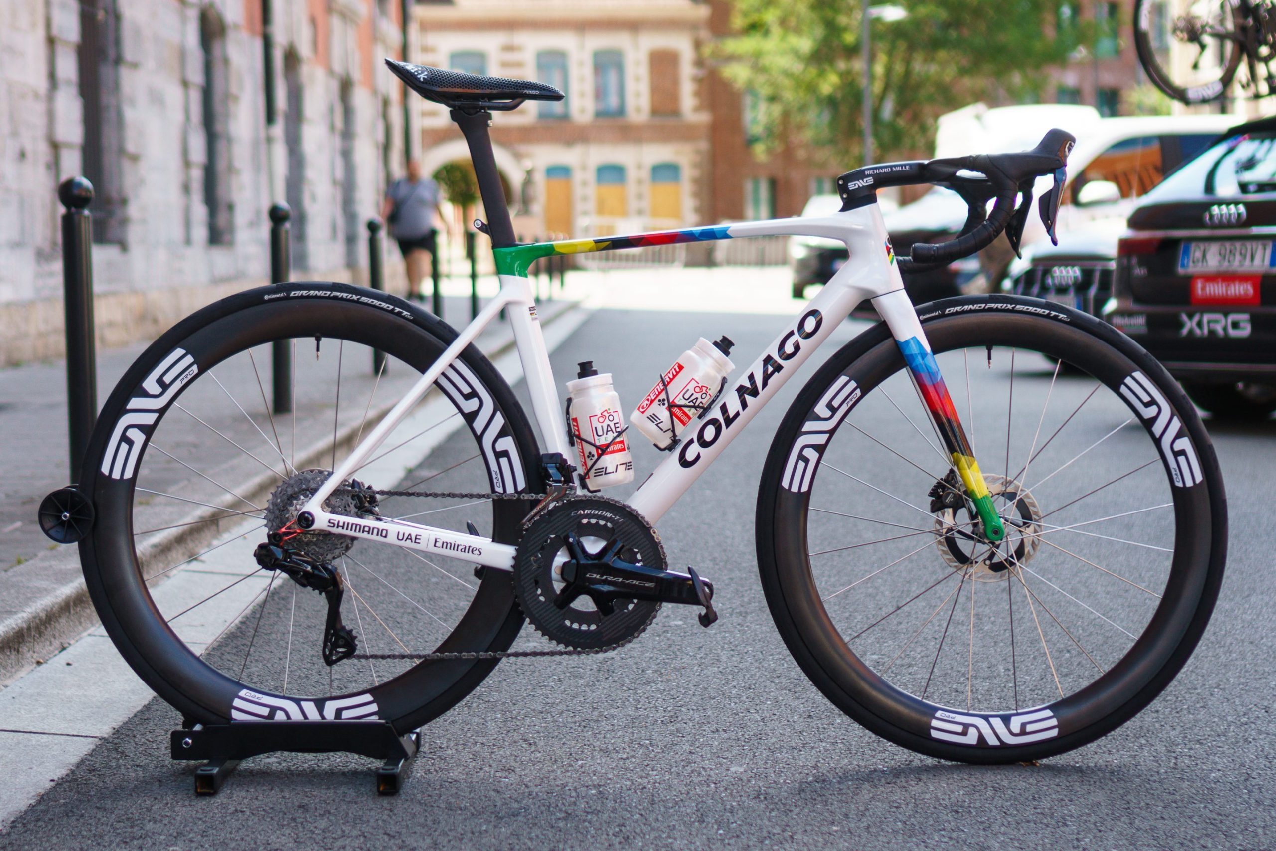 Tadej Pogačar's Colnago V5Rs at the 2025 Tour de France