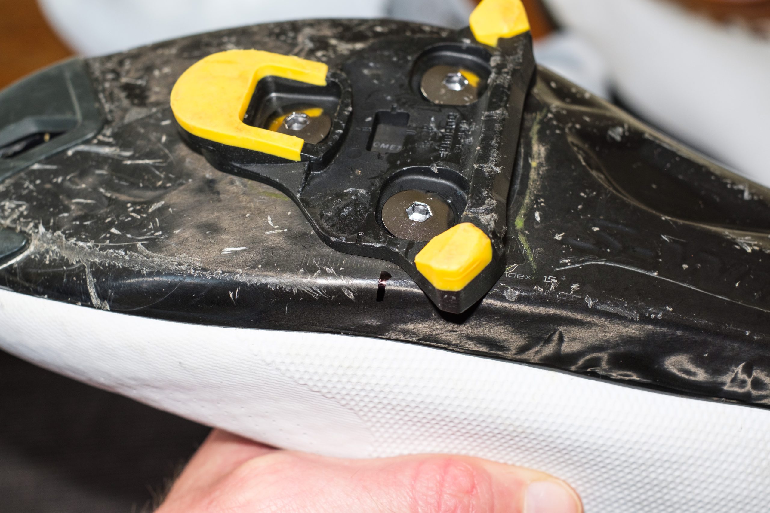 Shimano SPD-SLR cleat on Specialized S-Works 7 Lace shoe