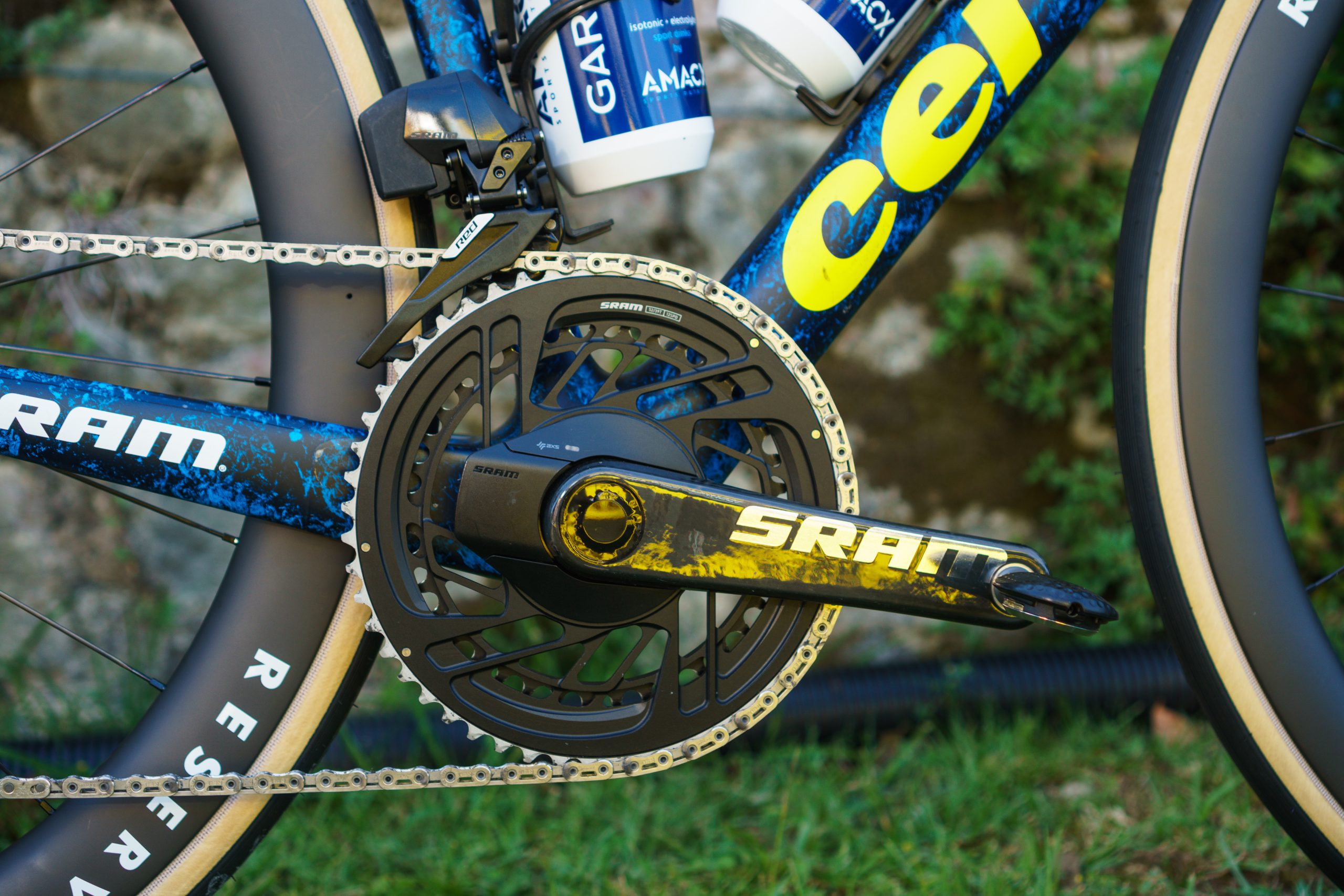 SRAM Red AXS crankset on Jonas Vingegaard's Cervelo R5 for the 2024 Tour de France