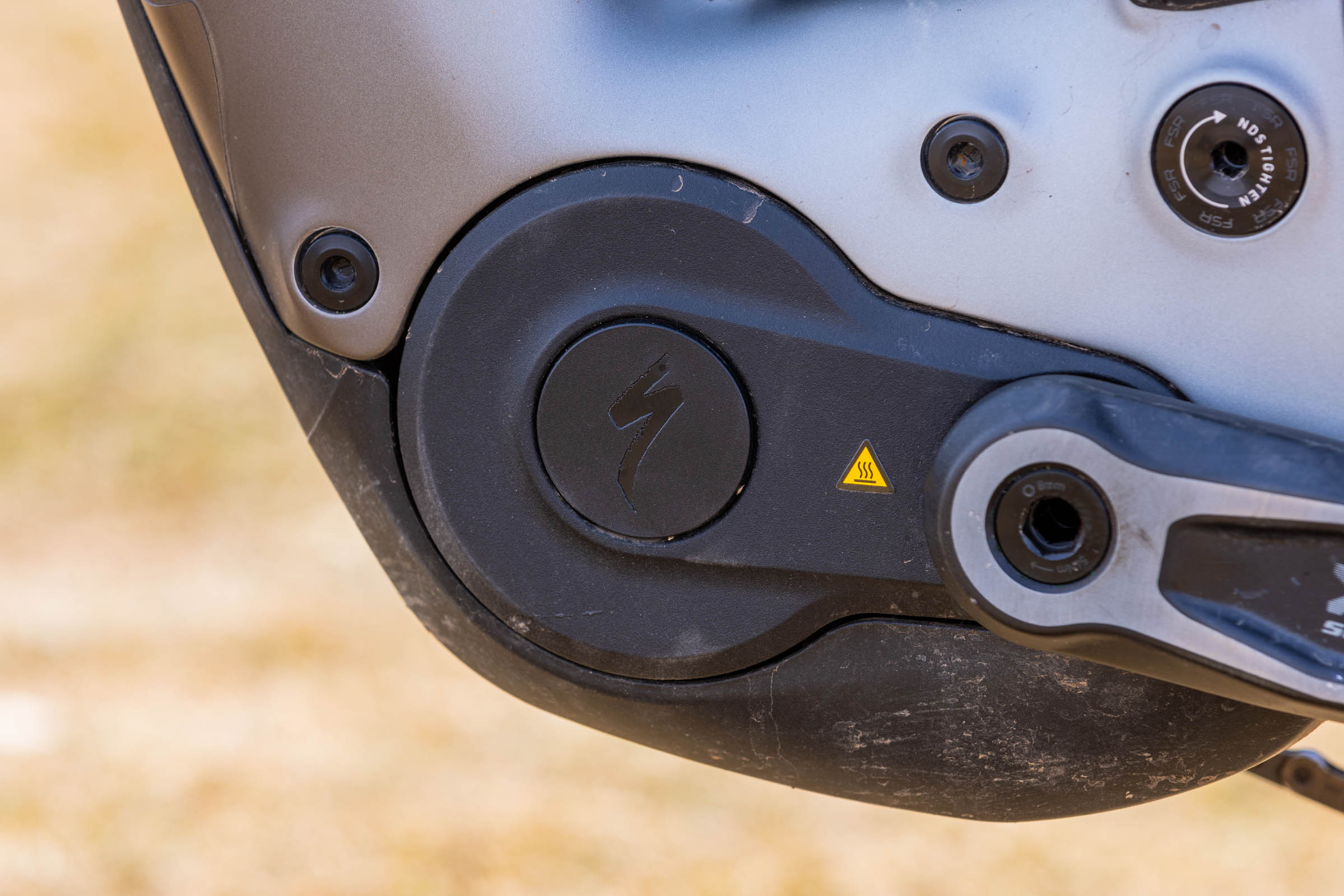 Close-up of the Specialized 3.1 motor fitted to the Levo 4 EVO Pro electric mountain bike