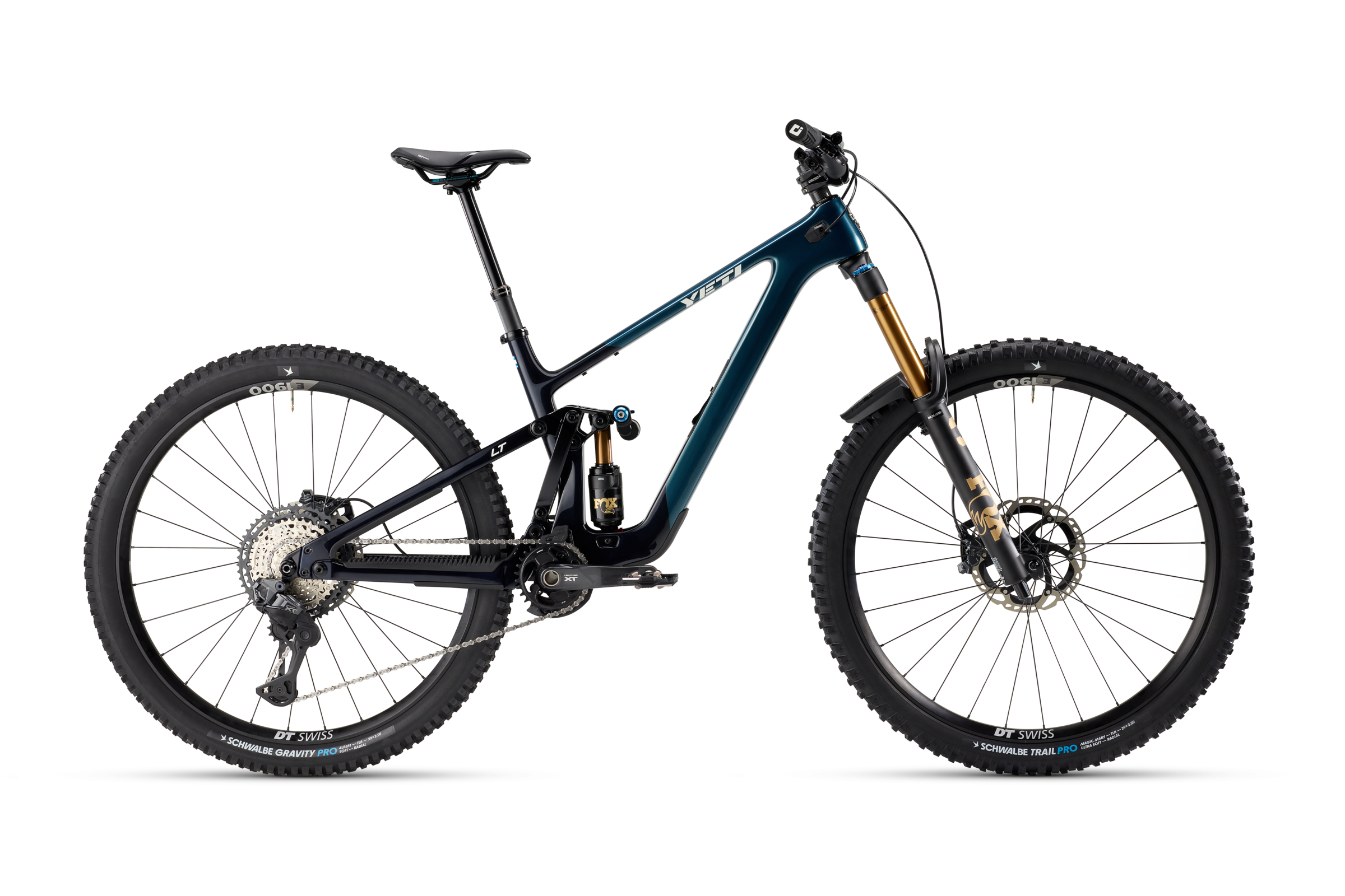 The Yeti LT XT Di2 enduro mountain bike in the Night Out colourway.