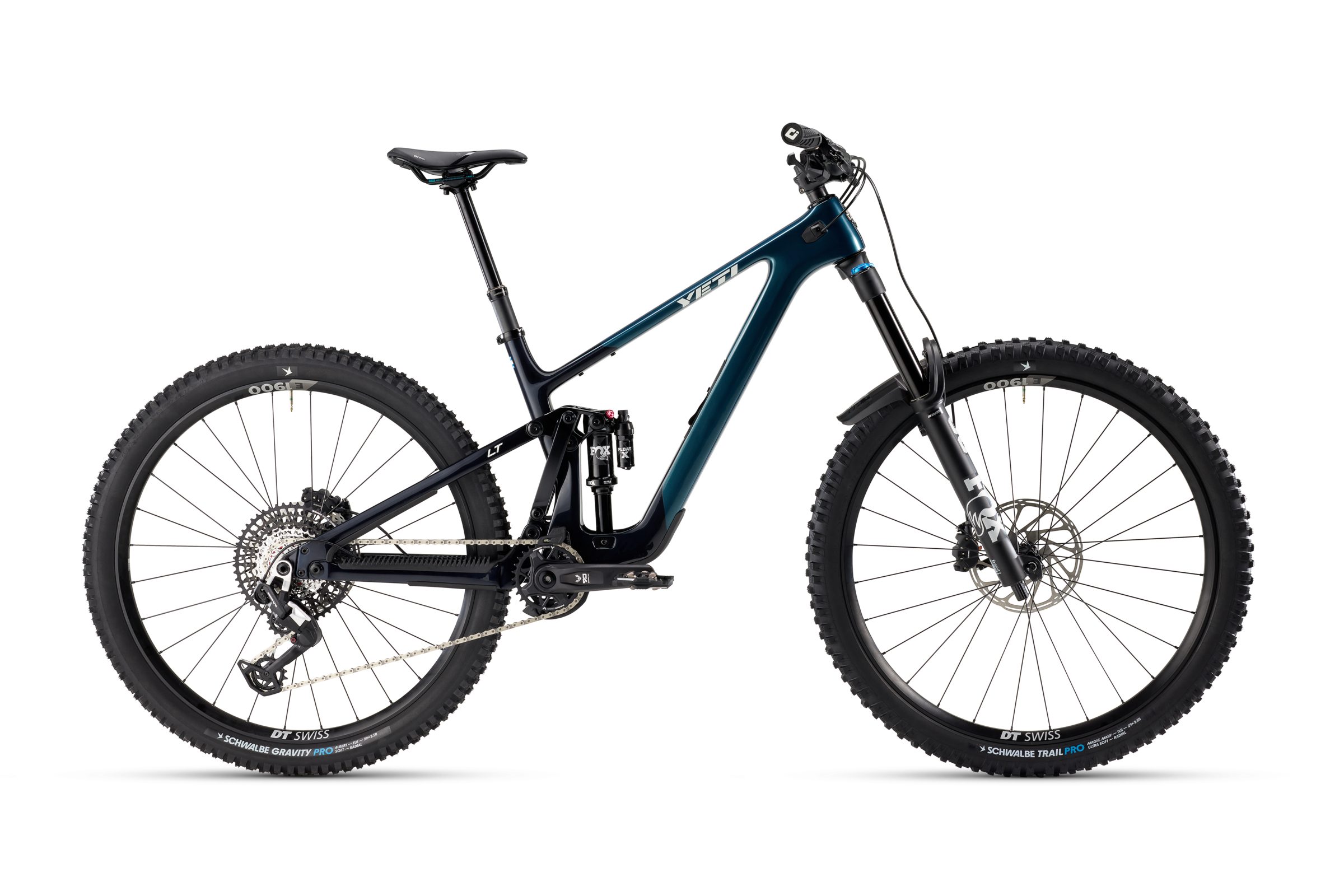 The Yeti LT 90 enduro mountain bike shown in its Night Out colourway.