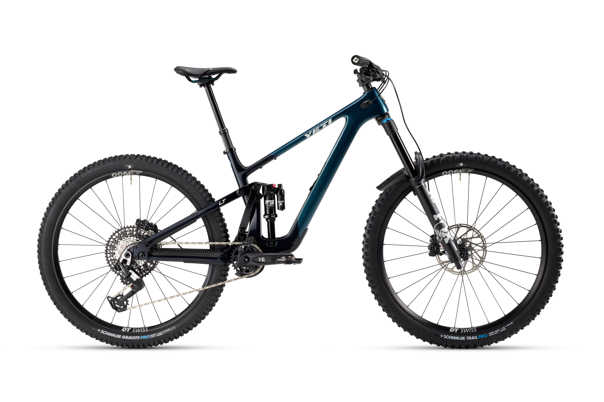 The Yeti LT 90 enduro mountain bike shown in its Night Out colourway.