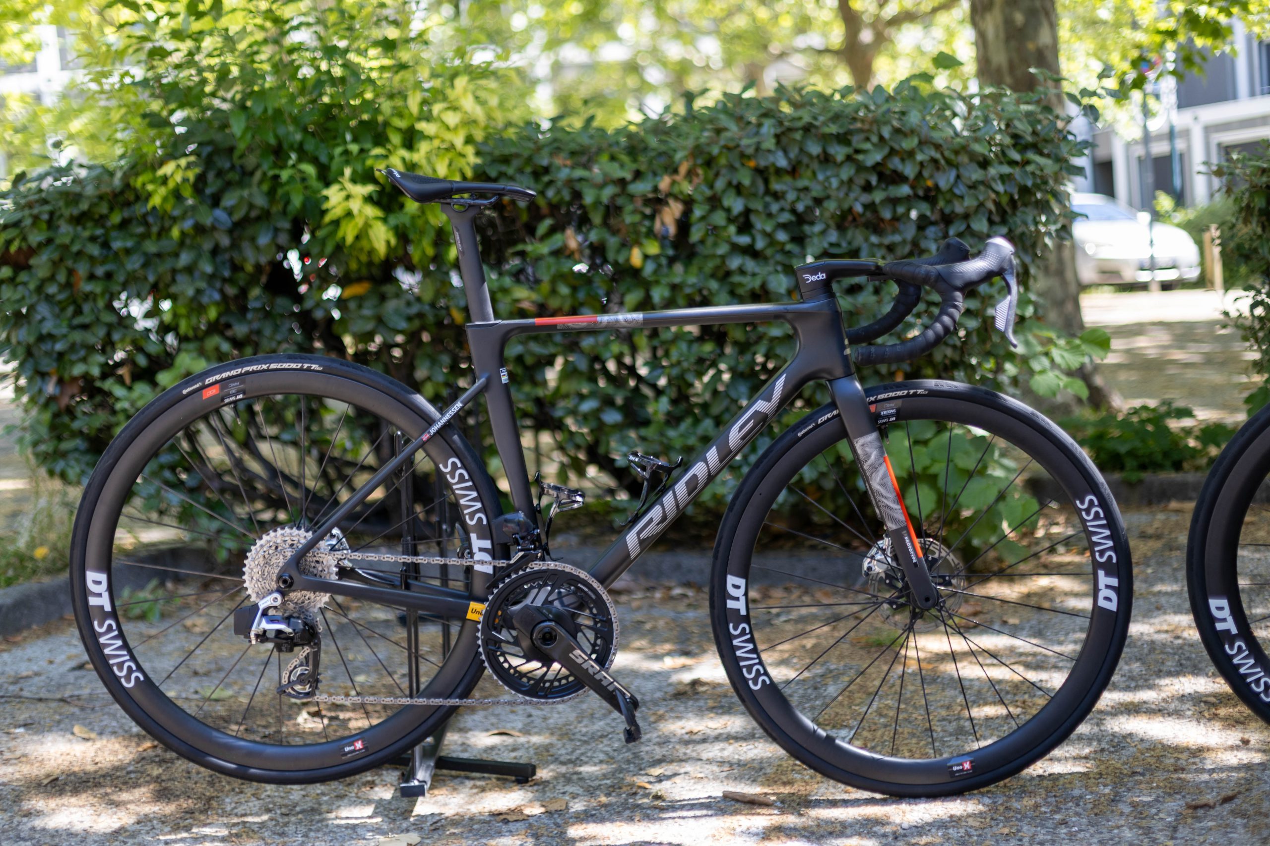 Tobias Johannessen's prototype Ridley at the Tour Auvergne-Rhône-Alpes
