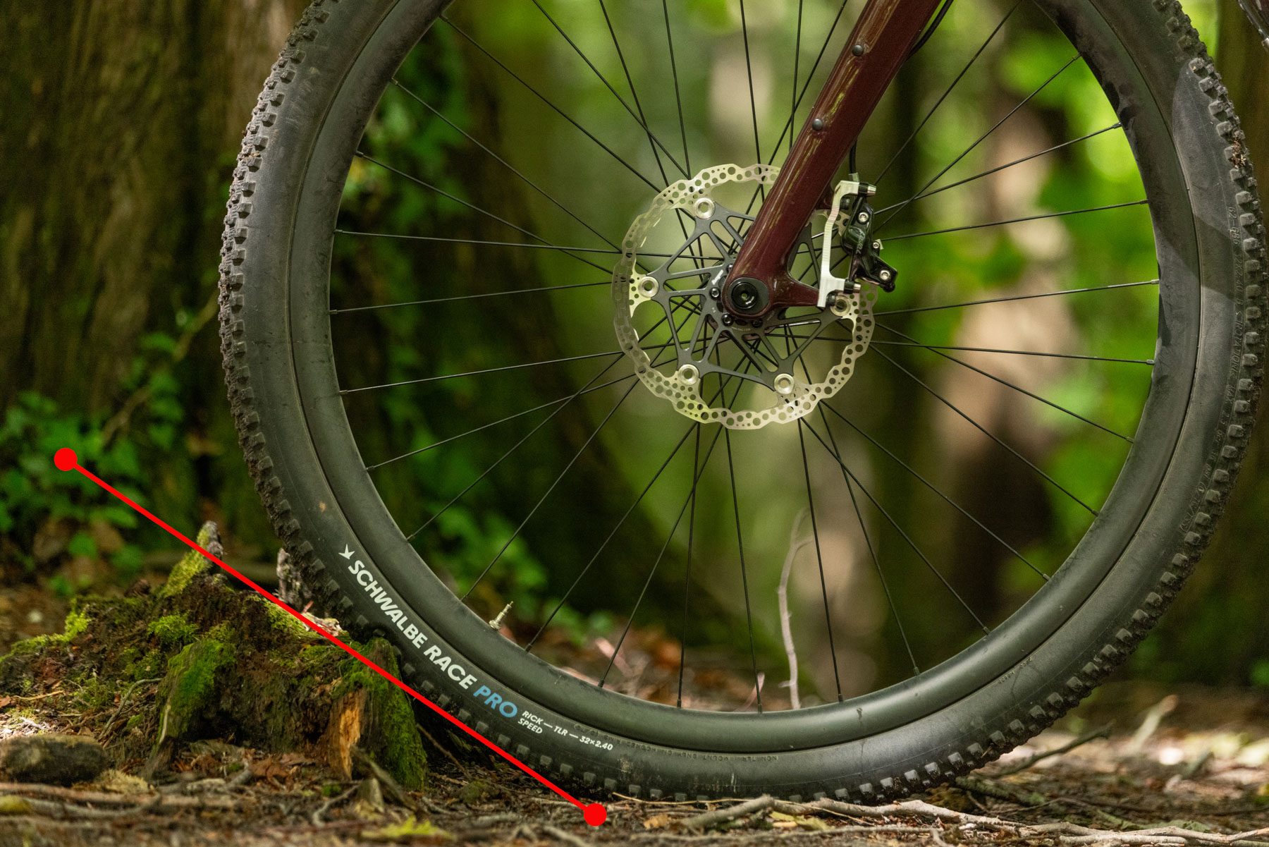 32inch wheel hitting a root