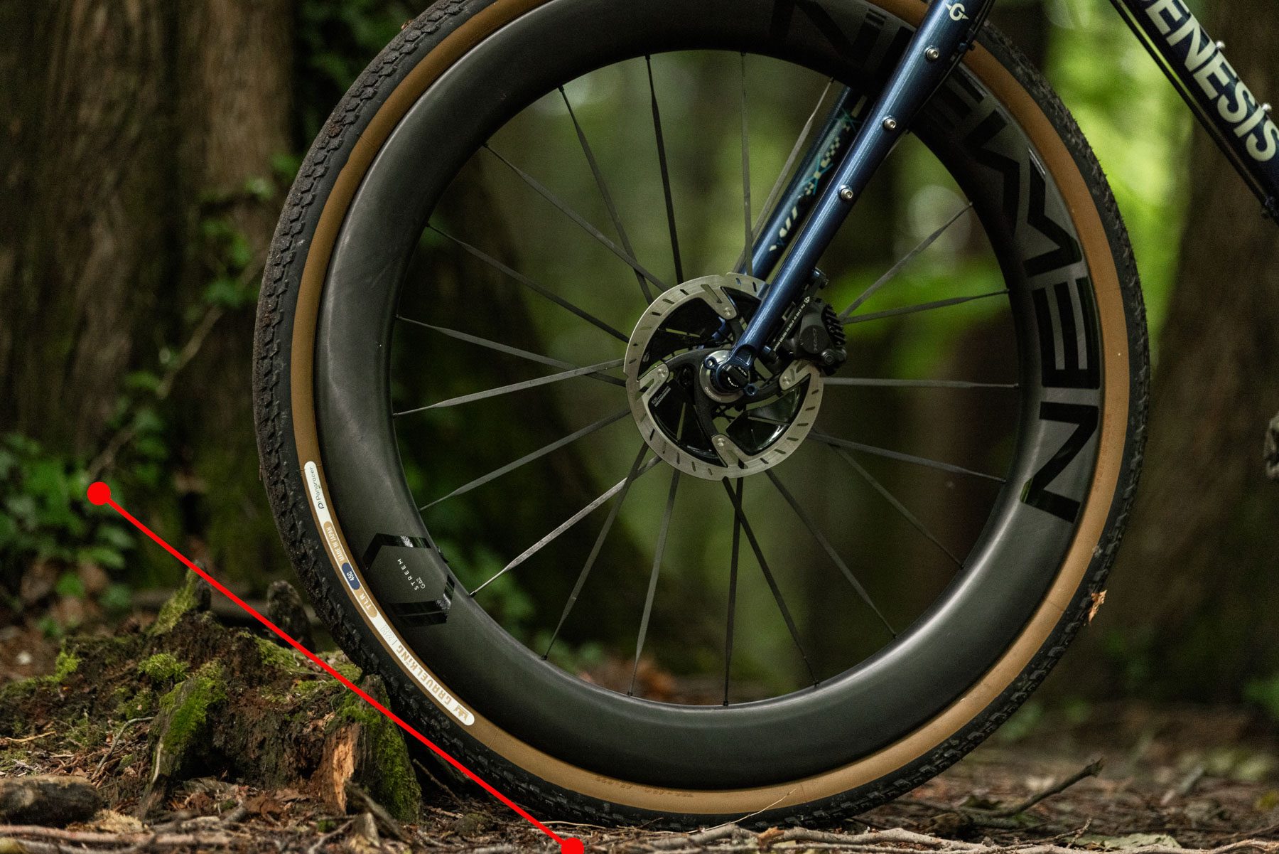 700c wheel hitting a root