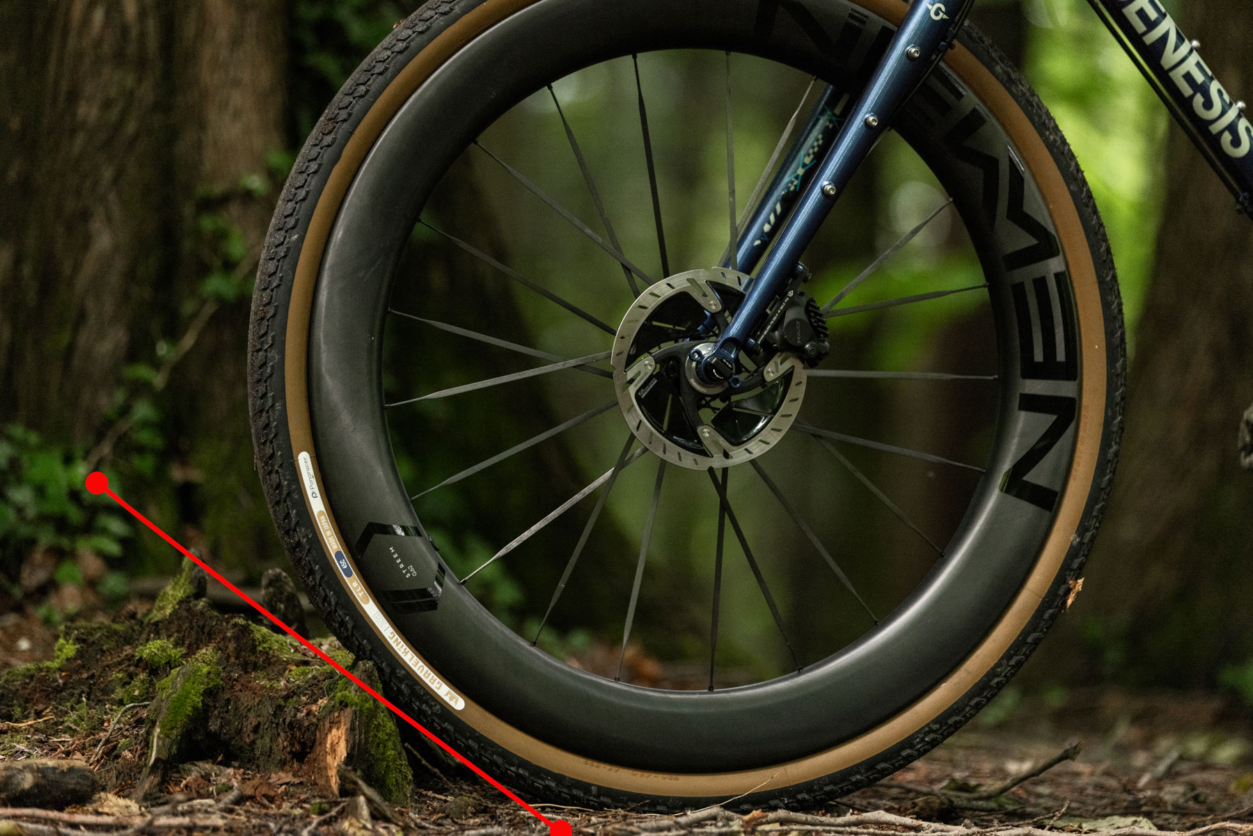 700c wheel hitting a root