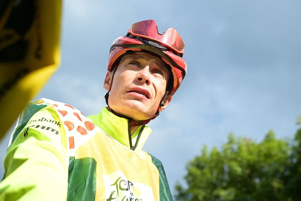 Danish Jonas Vingegaard of Team Visma-Lease a Bike is pictured after stage 14 of the 2026 Tour de France cycling race, a stage of 155km from Mulhouse to Le Markstein Fellering, on Saturday 18 July 2026. The 113th edition of the Tour de France starts on Saturday 4 July in Barcelona, Spain, and will finish in Paris, France on the 26th of July. BELGA PHOTO DAVID PINTENS (Photo by DAVID PINTENS / BELGA MAG / Belga / AFP via Getty Images)