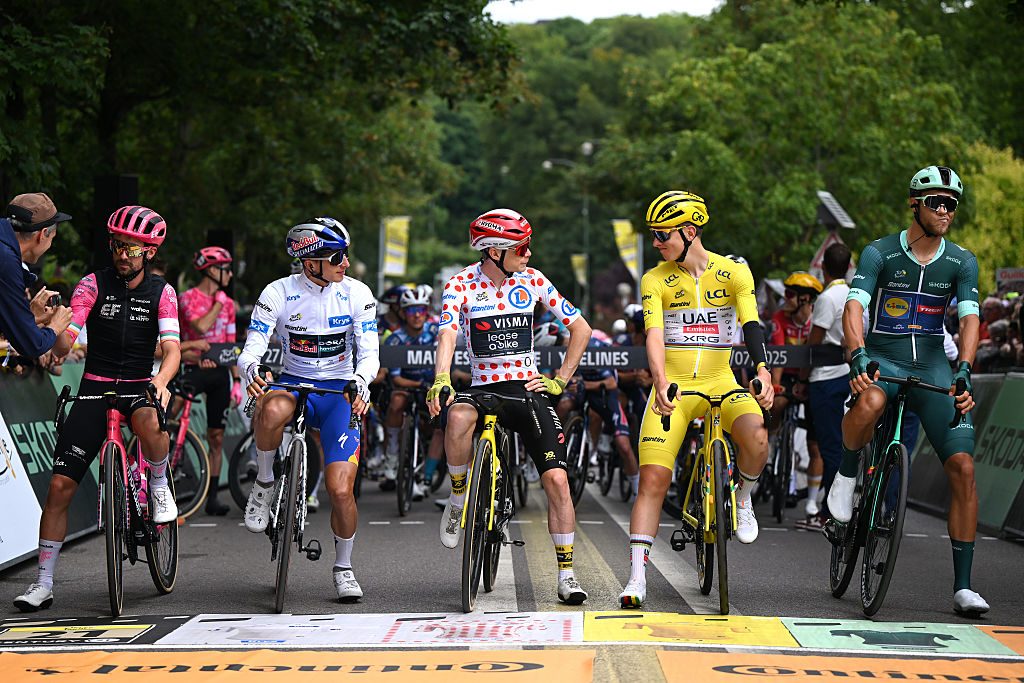 All classification jersey's at the TDF 2025