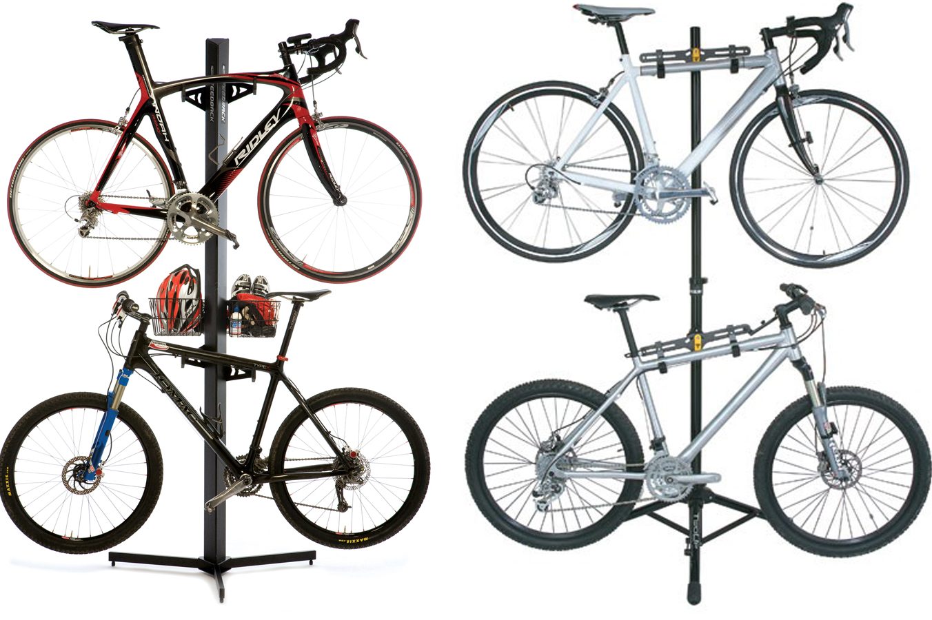 1425265515747-19ljalvcsom20-d4c828d Free standing bike stands come at a price, but the Feedback Sports Velo Cache (left) and Topeak TwoUp (right) are solid options