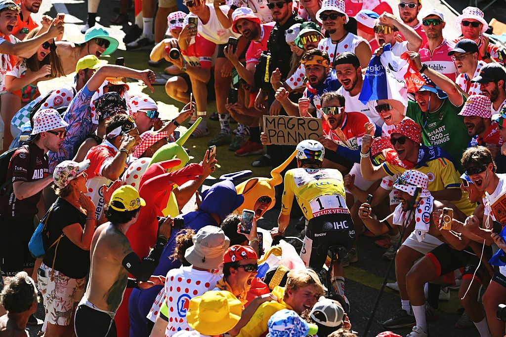 Tadej Pogacar on Alpe d'Huez