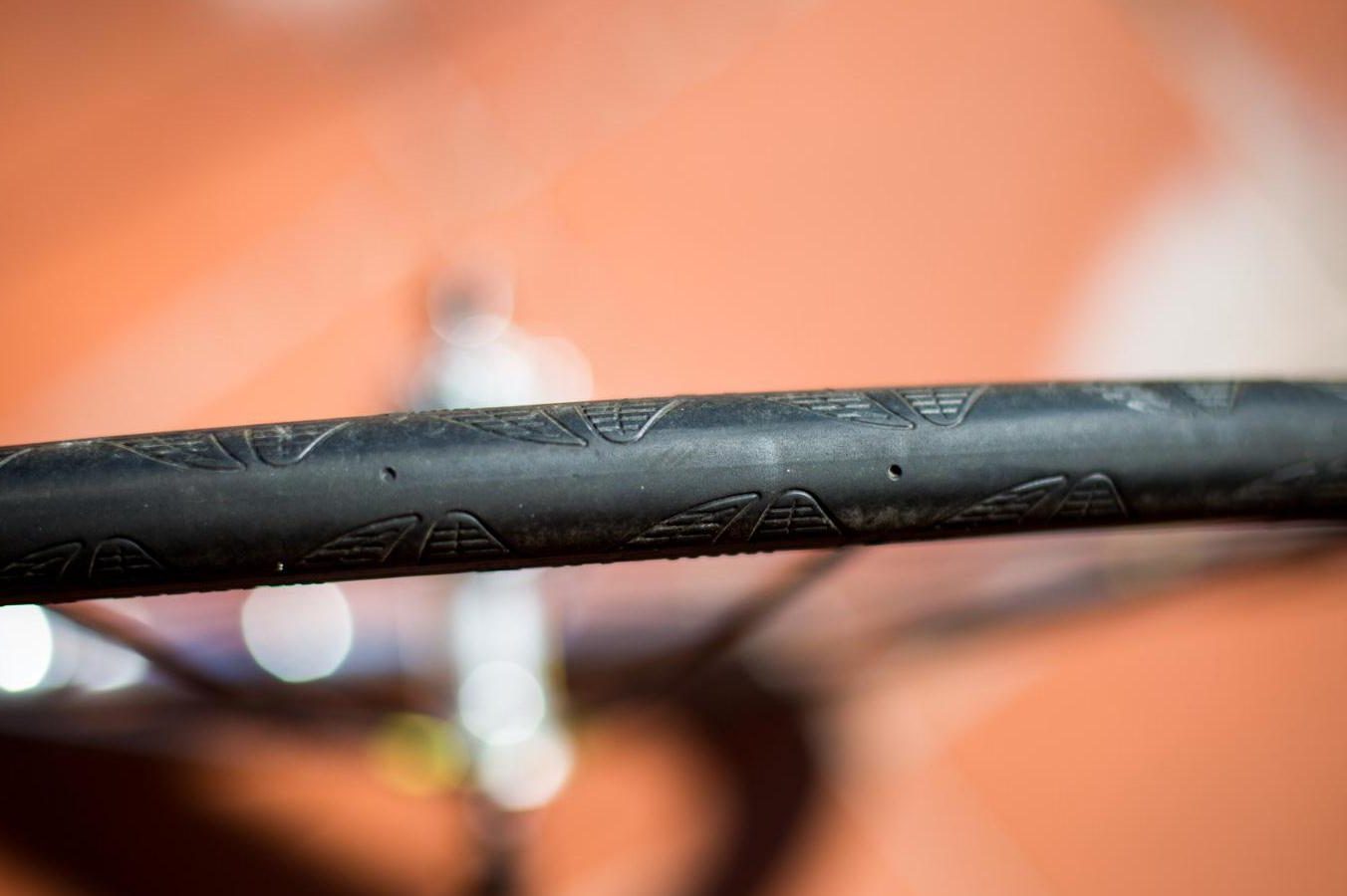 Some tyres have wear indicators, which will dissapear over the life of the tyre