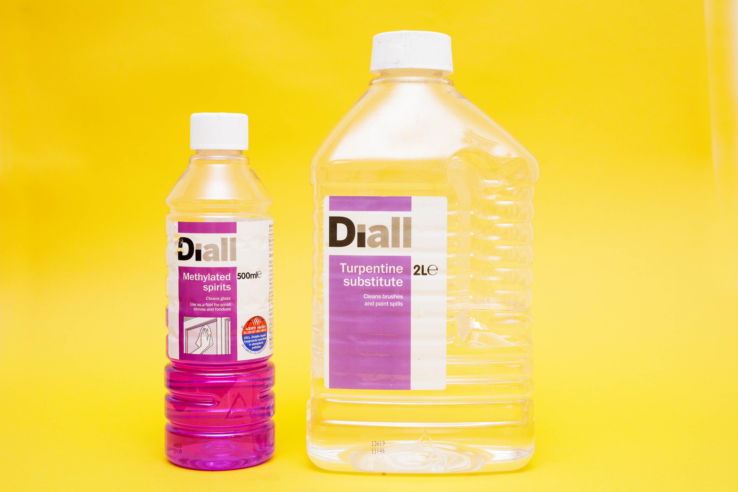 Methylated spirits and mineral turpentine