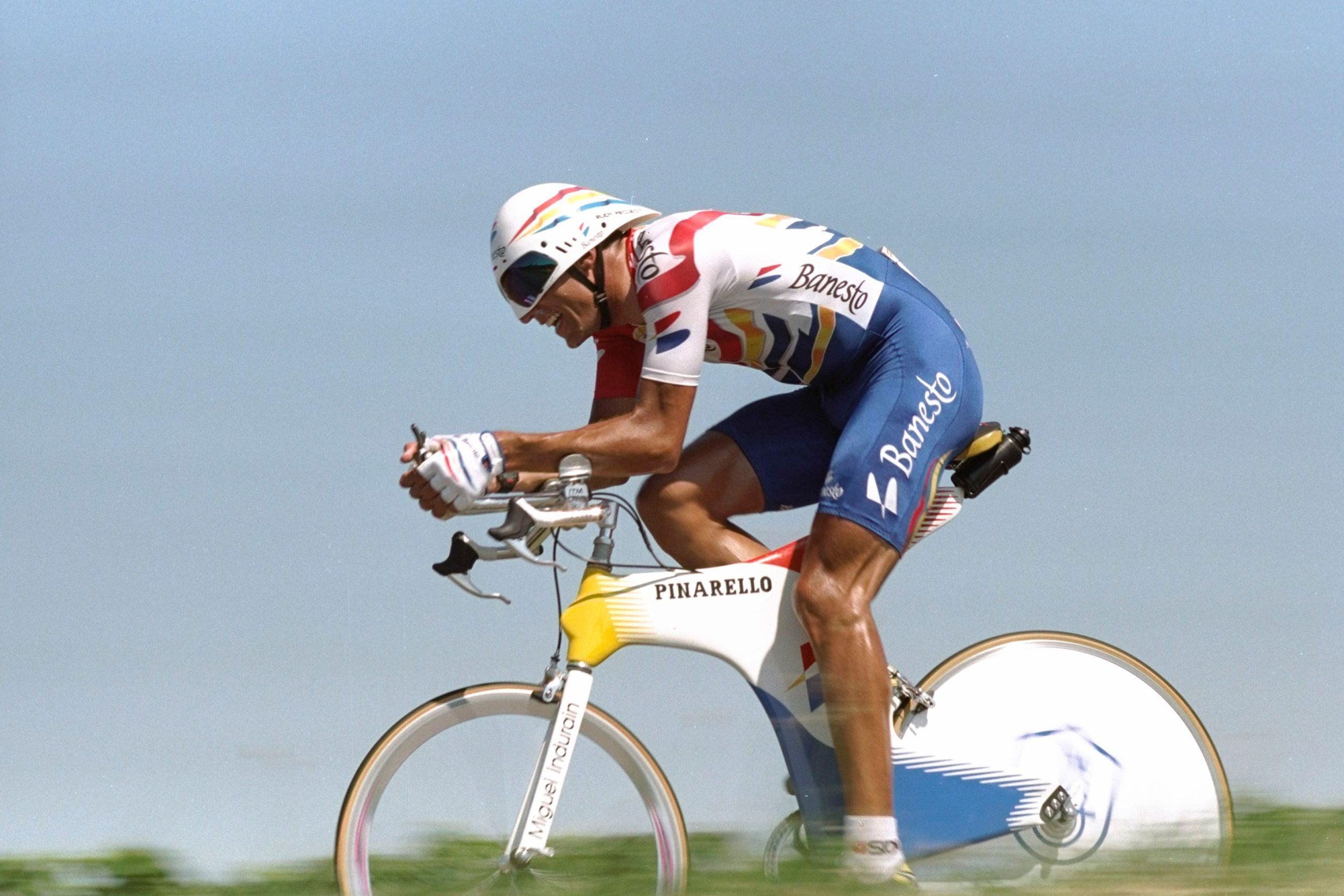 Miguel Indurain's Pinarello Espada time trial bike for the 1995 Tour de France typified bike innovation in the 90s.