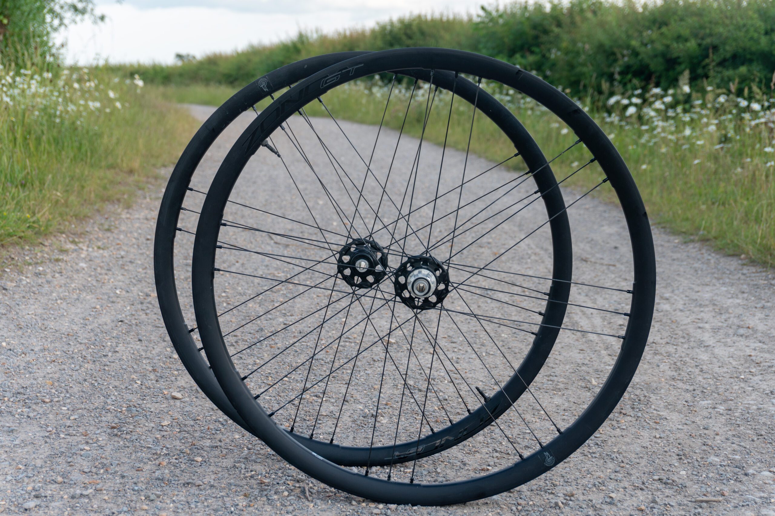 Campagnolo Zonda GT wheels on a gravel path