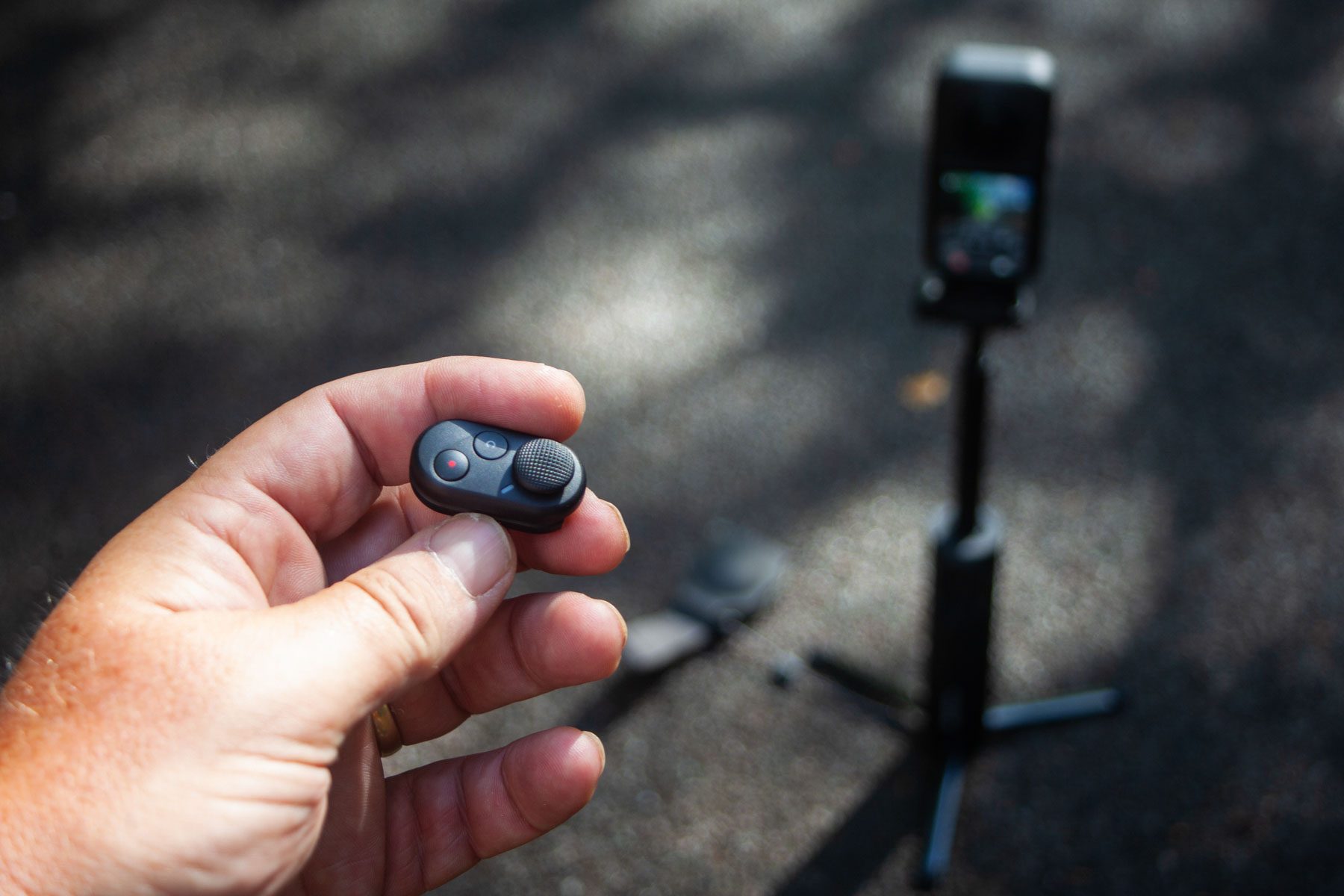foldable selfie stick and mini remote